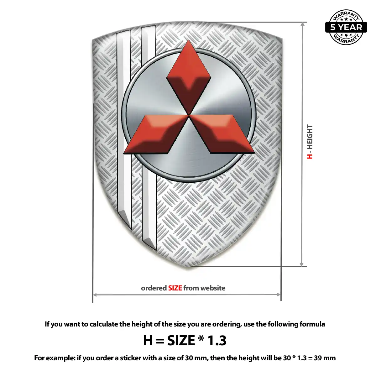 Mitsubishi Resin Domed Sticker Elite Edition