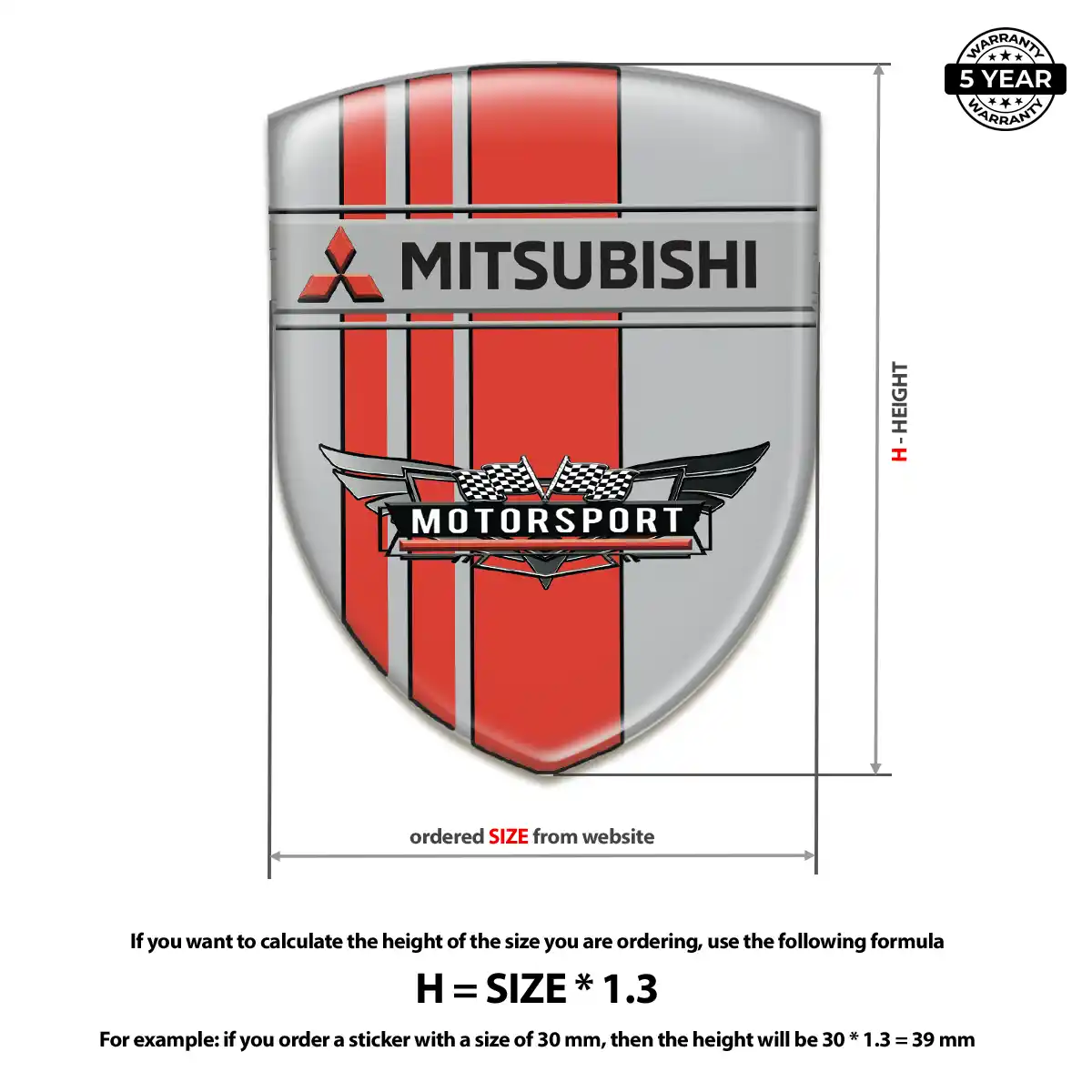 Mitsubishi Resin Domed Sticker Exclusive Series
