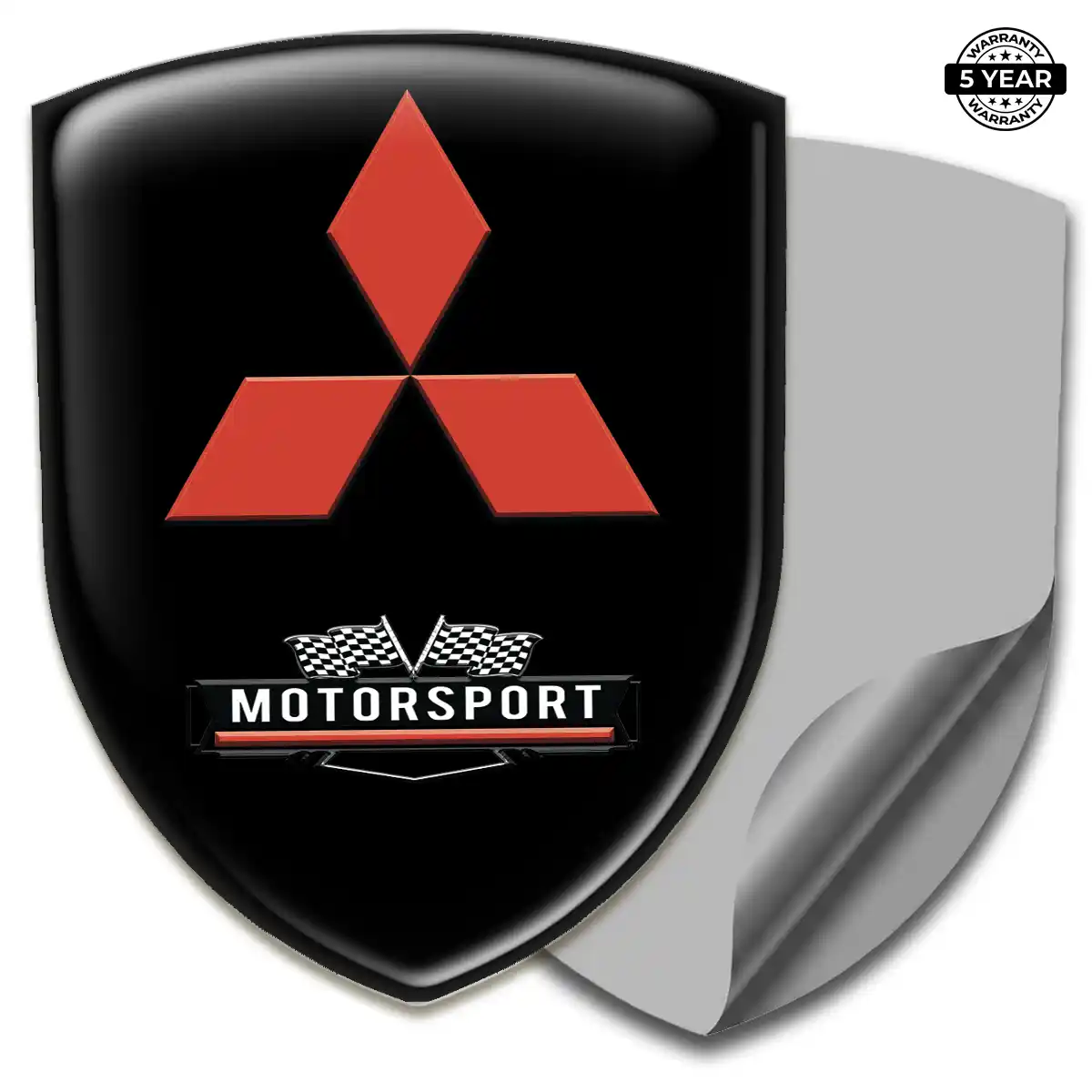 Mitsubishi Resin Domed Sticker Refined Design