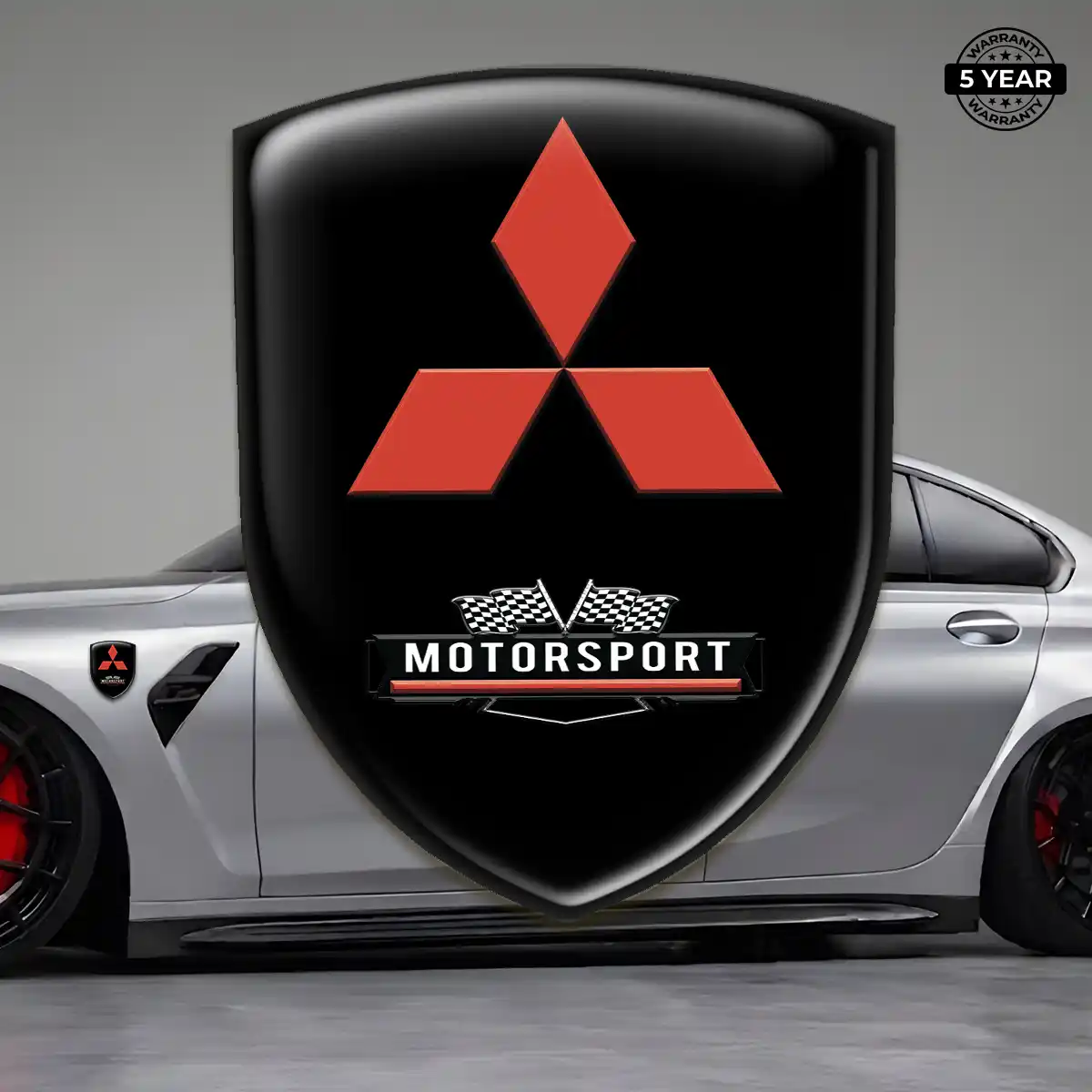Mitsubishi Resin Domed Sticker Refined Design