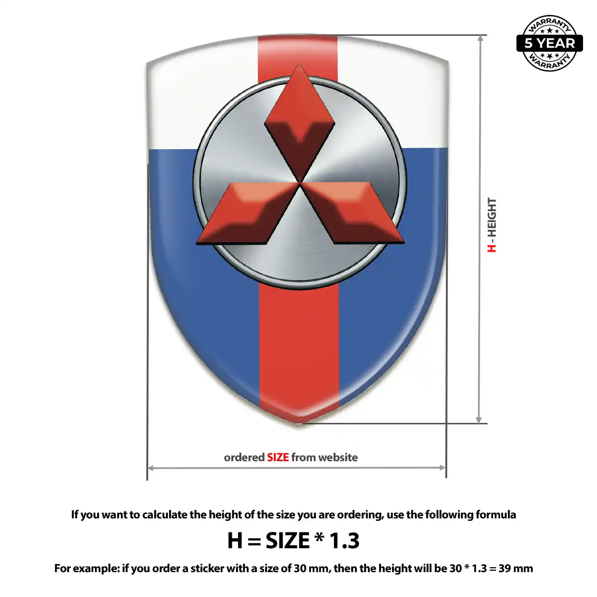 Mitsubishi Resin Emblem Sticker Elite Edition