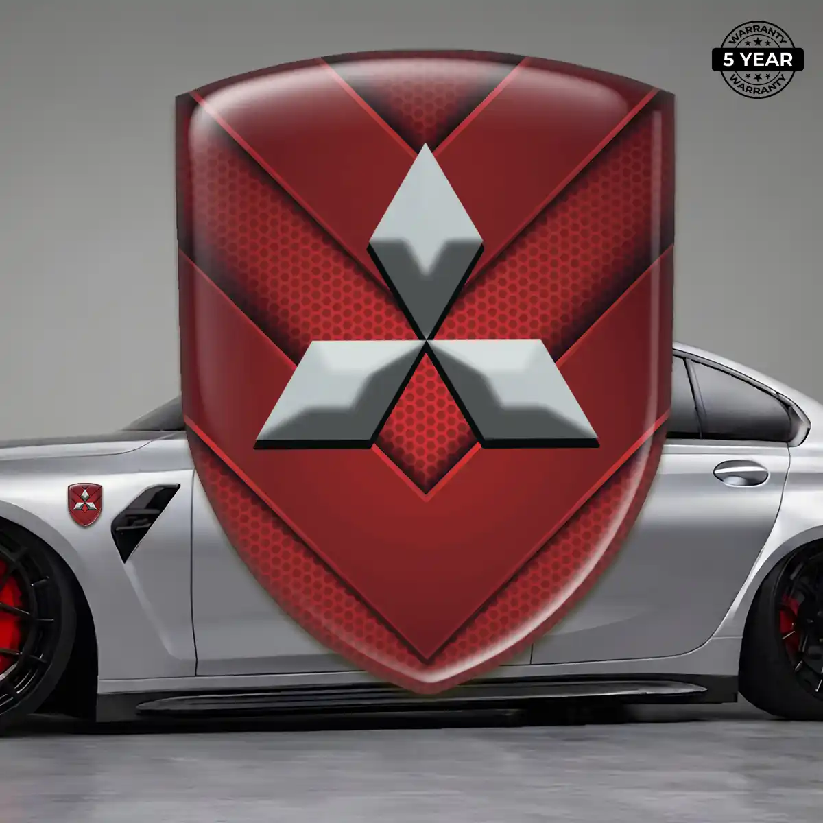 Mitsubishi Resin Emblem Sticker Superior Craft