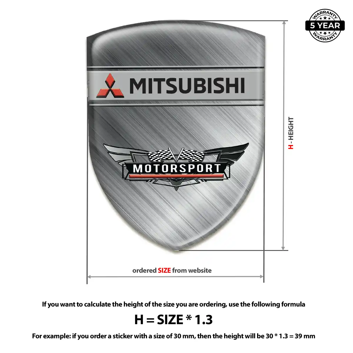 Mitsubishi Self Adhesive Emblem Sticker Elite Edition
