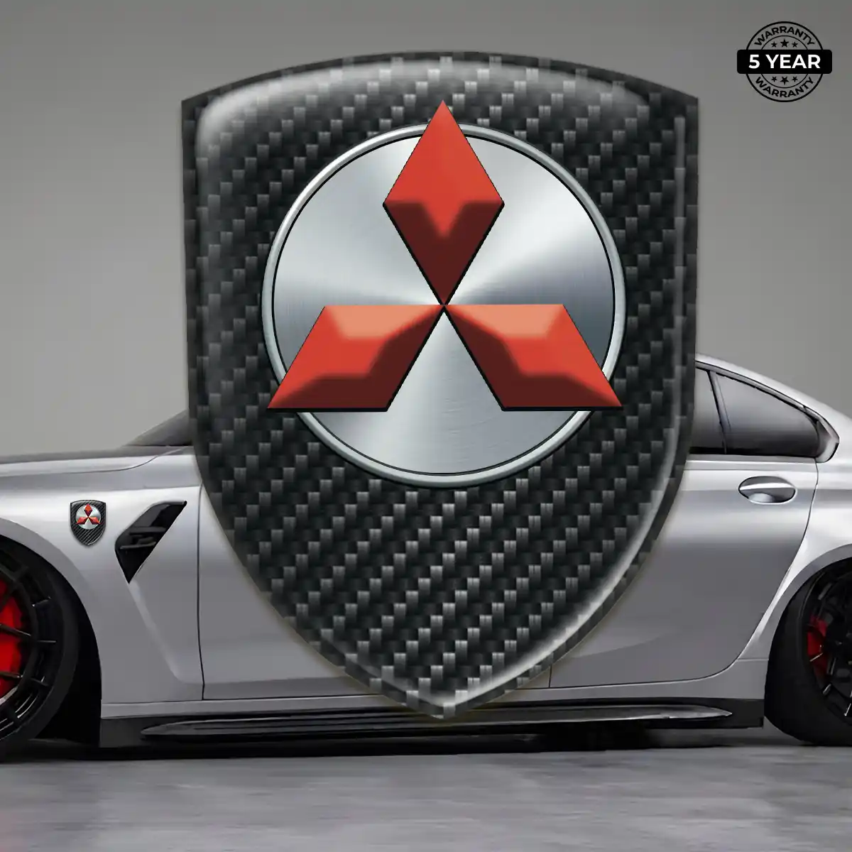 Mitsubishi Self Adhesive Emblem Sticker Sleek Style