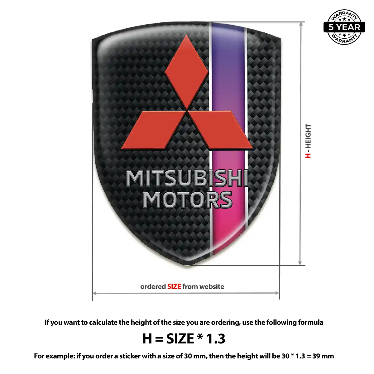 Mitsubishi Silicone Badge Prestige Line