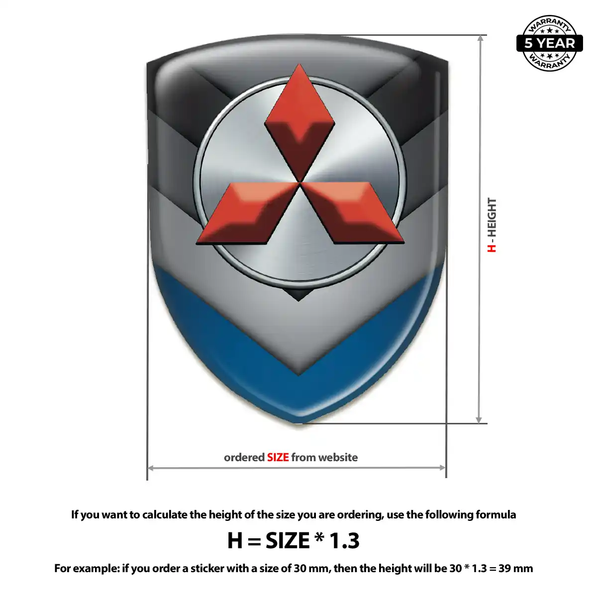 Mitsubishi Silicone Badge Refined Design