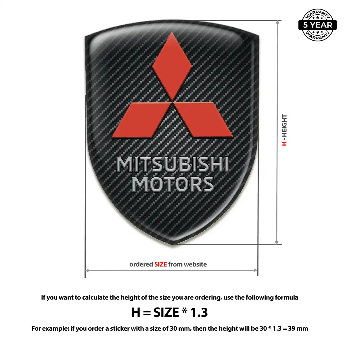 Mitsubishi Silicone Badge Signature Grade