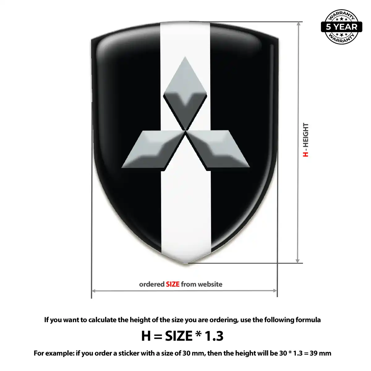 Mitsubishi Silicone Badge Sleek Style