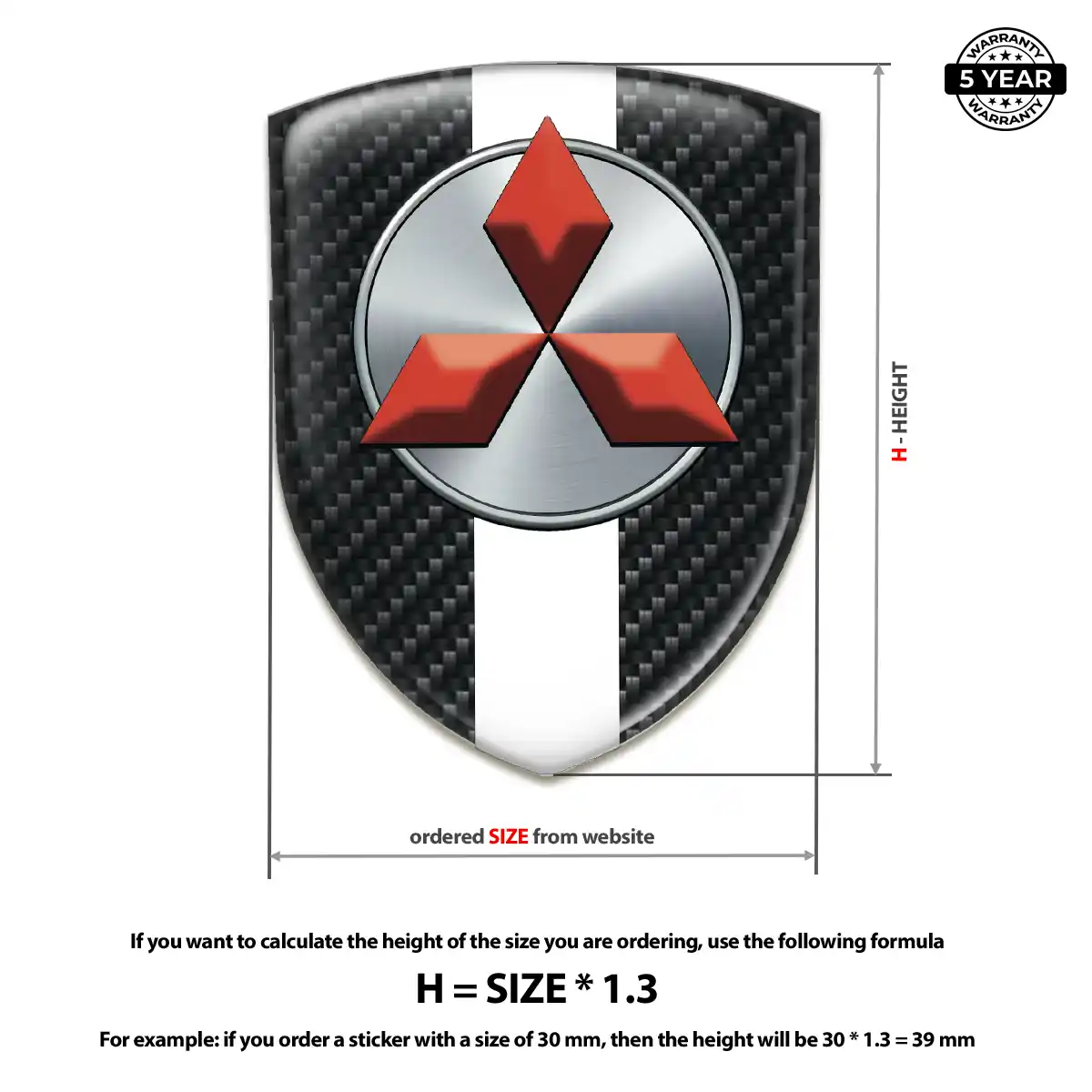 Mitsubishi Silicone Emblem Deluxe Edition