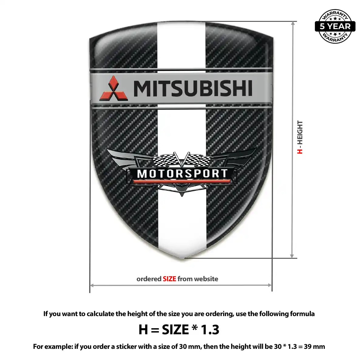 Mitsubishi Silicone Emblem Elite Finish