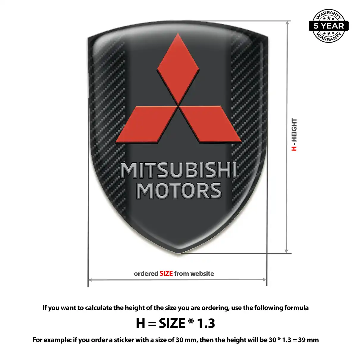 Mitsubishi Silicone Emblem Prestige Line