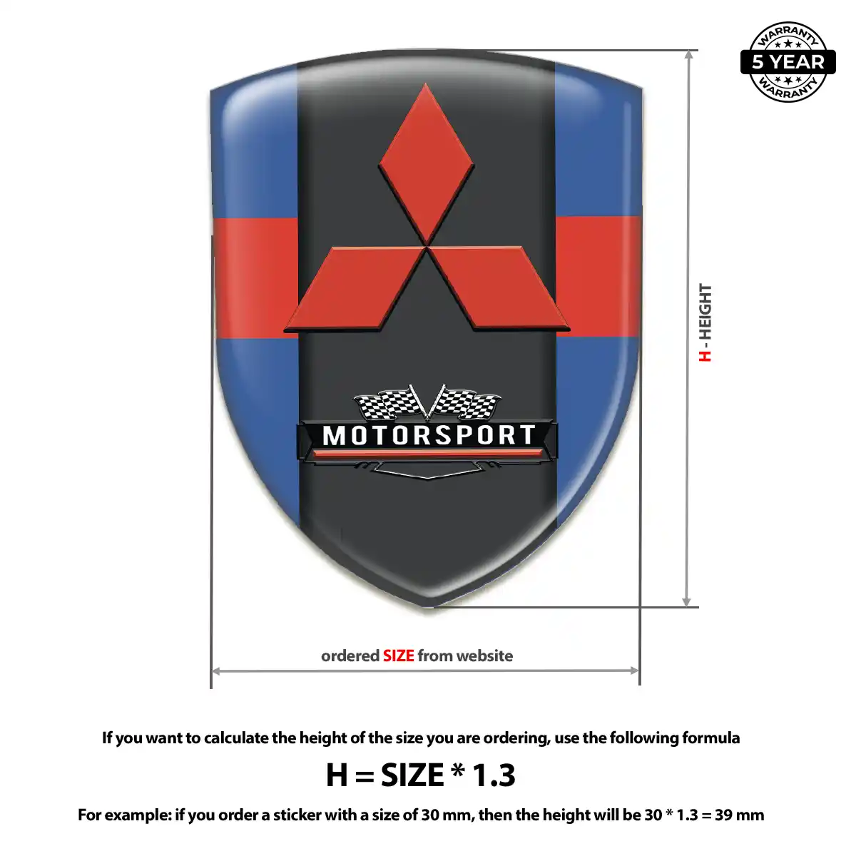 Mitsubishi Silicone Sticker Deluxe Edition