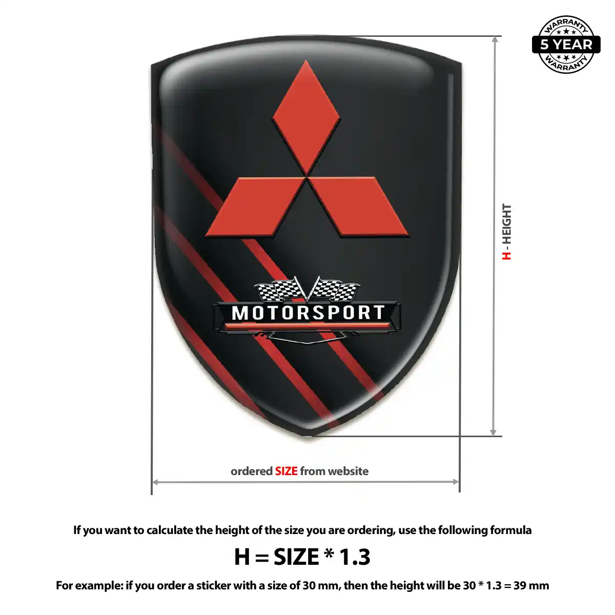 Mitsubishi Silicone Sticker Elite Edition