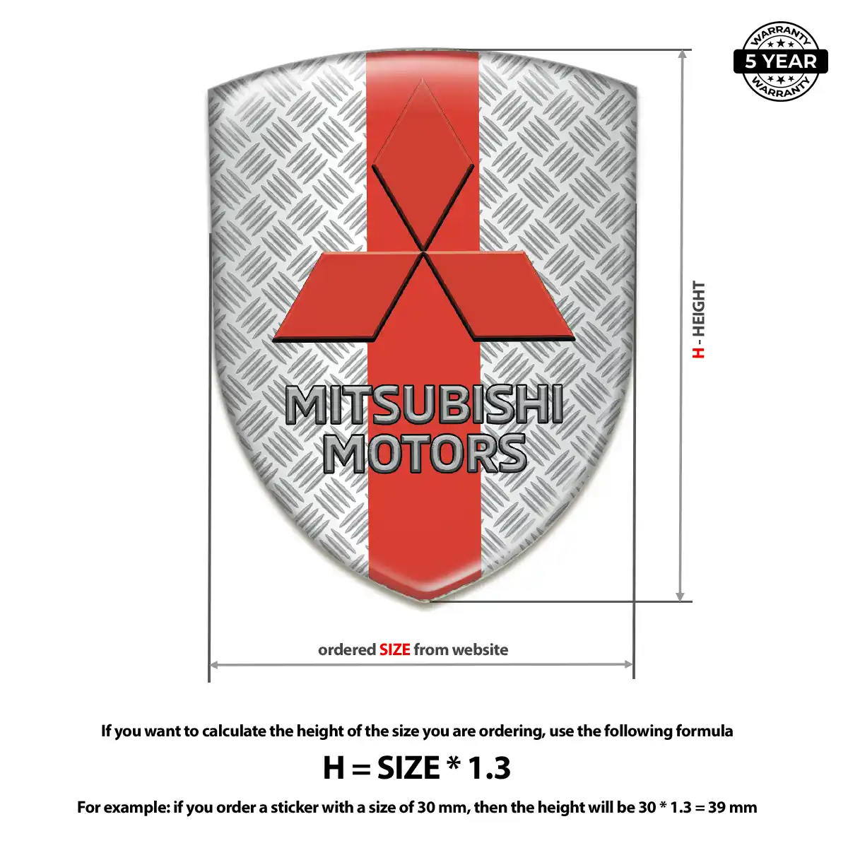 Mitsubishi Silicone Sticker Elite Finish