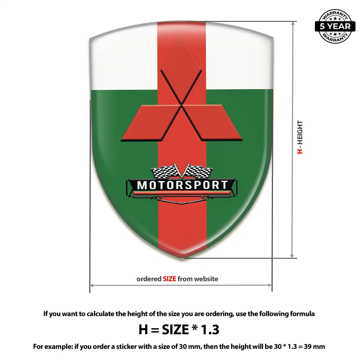 Mitsubishi Silicone Sticker Noble Edition