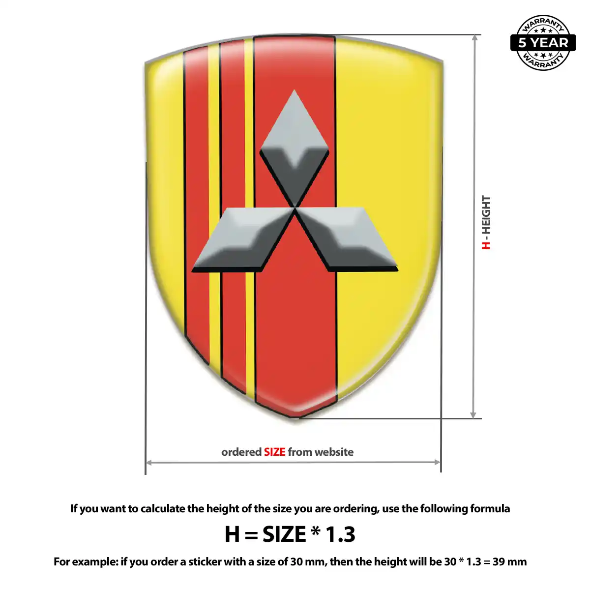 Mitsubishi Silicone Sticker Opulent Line