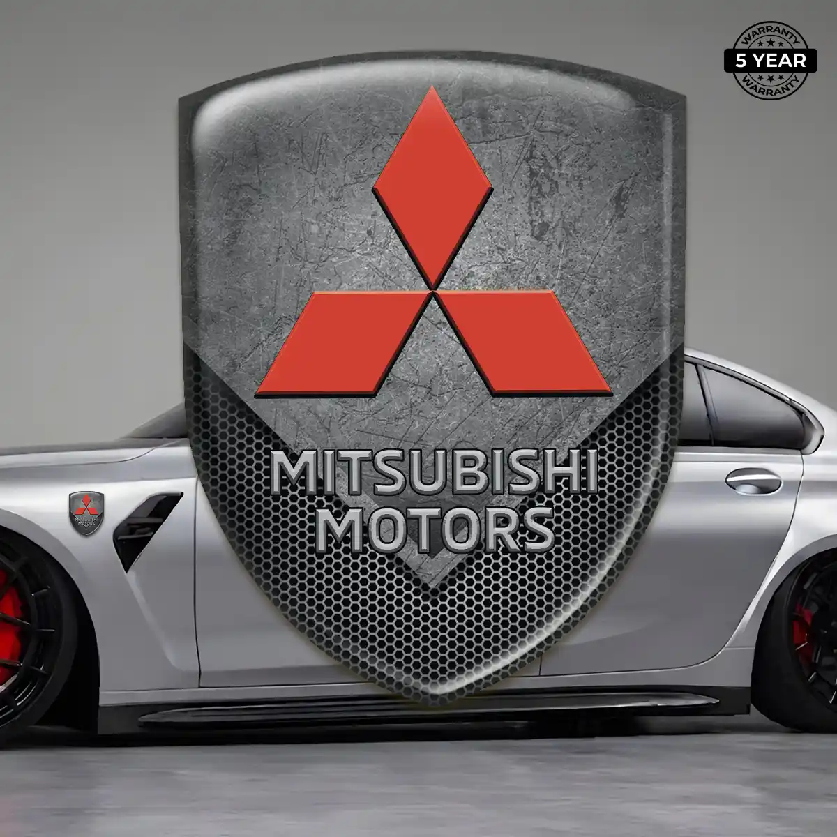 Mitsubishi Silicone Sticker Refined Design
