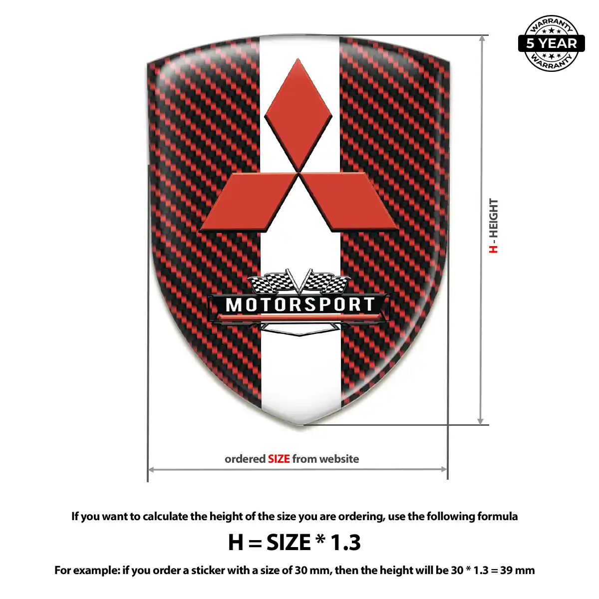 Mitsubishi Silicone Sticker Signature Grade