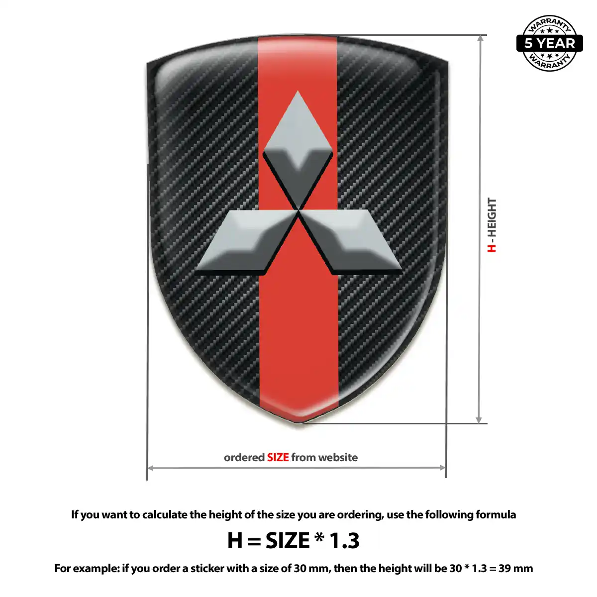 Mitsubishi Silicone Sticker Superior Craft