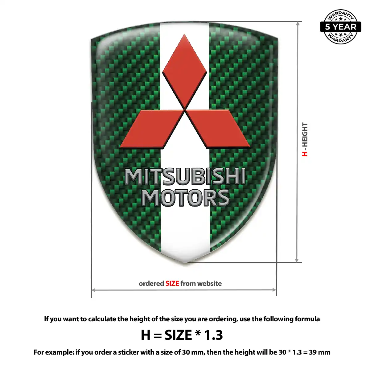Mitsubishi Sticker Refined Design