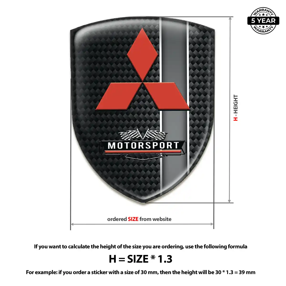 Mitsubishi Sticker Sleek Style