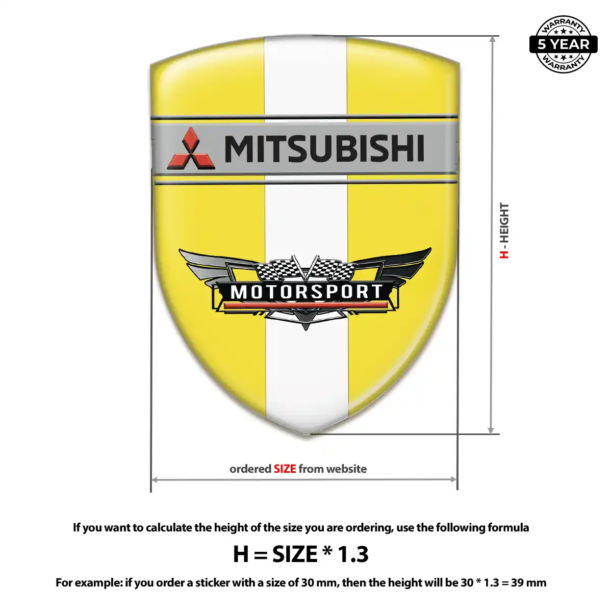 Mitsubishi Vehicle Logo Sticker Elite Edition