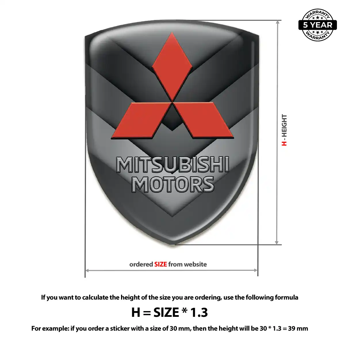Mitsubishi Vehicle Logo Sticker Noble Edition