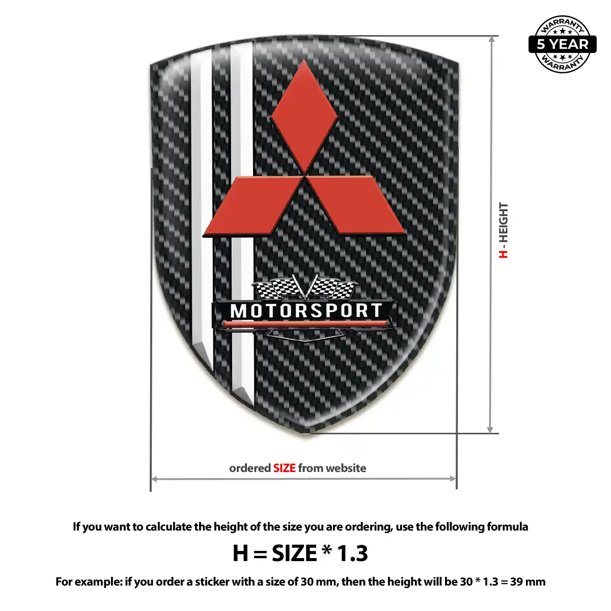 Mitsubishi Vehicle Logo Sticker Prime Quality