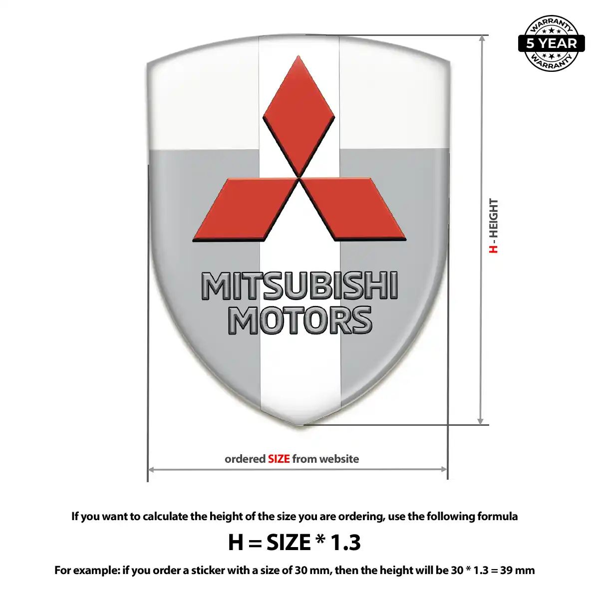Mitsubishi Vehicle Logo Sticker Sleek Style