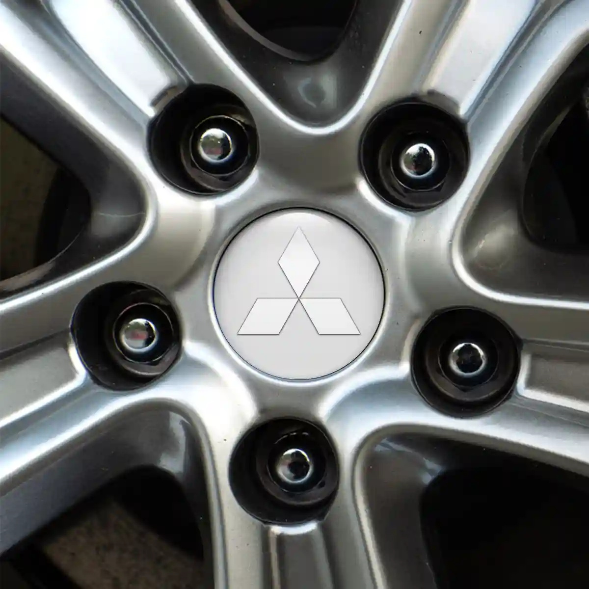 Mitsubishi Wheel Emblem Self-Adhesive Sleek Style