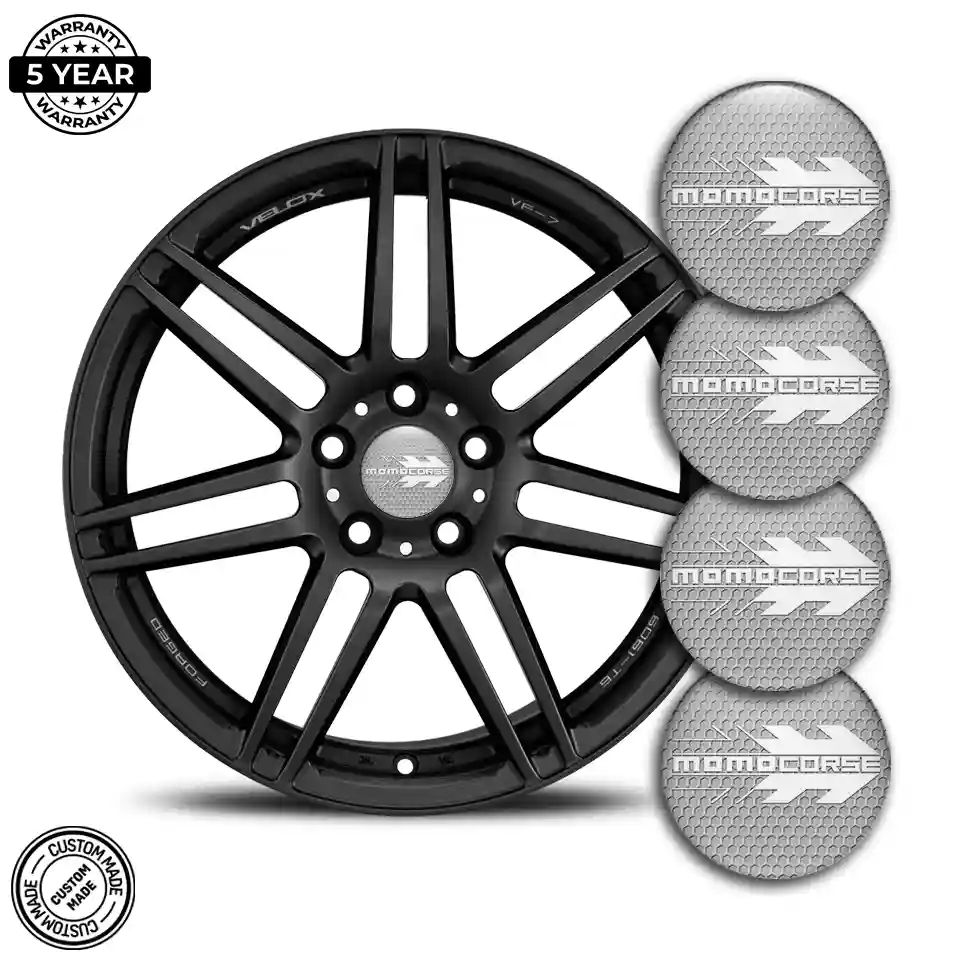 MOMO Emblem Wheel Center Caps Elite Finish