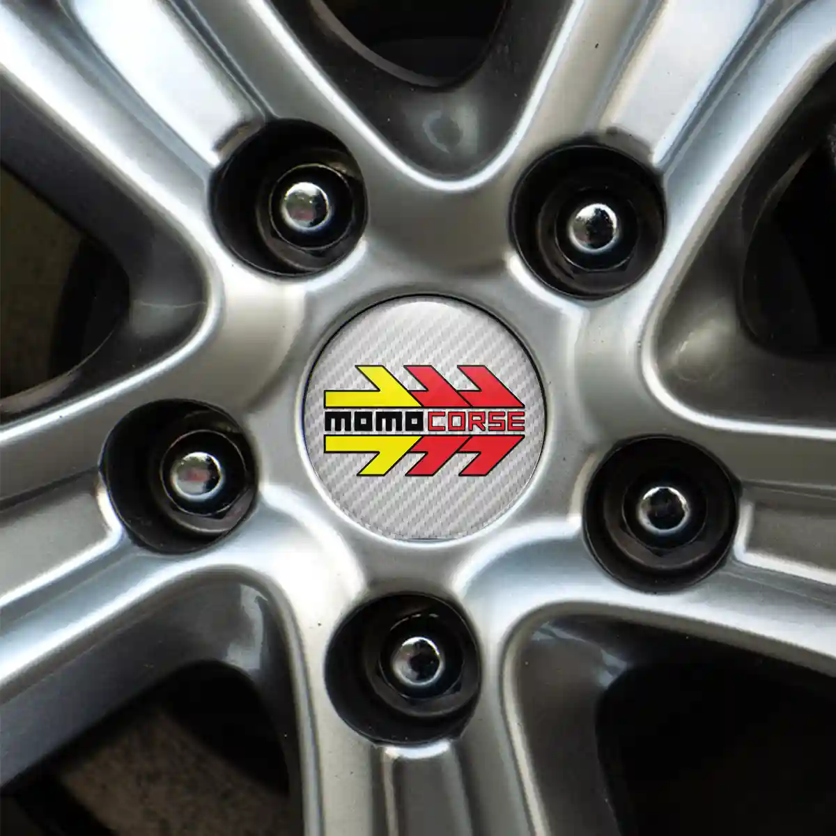 MOMO Emblem Wheel Center Caps Self-Adhesive Sleek Style