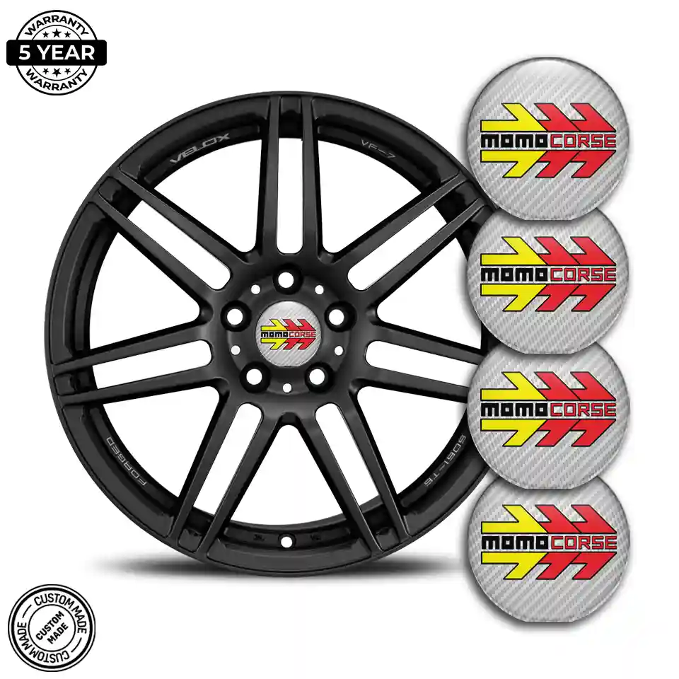 MOMO Emblem Wheel Center Caps Self-Adhesive Sleek Style