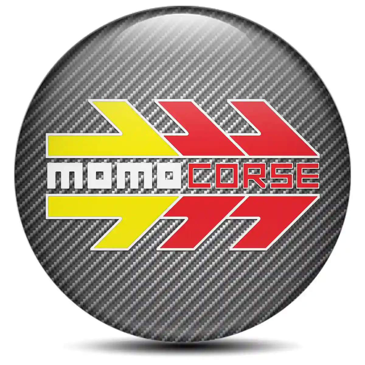 MOMO Logo Silicone Badge Self-Adhesive Elite Finish