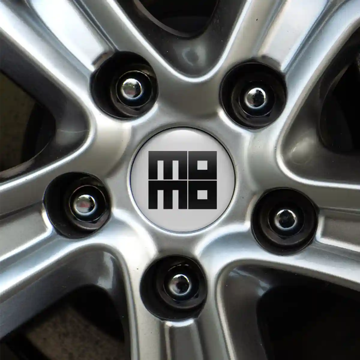 MOMO Logo Silicone Badge Self-Adhesive Sleek Style