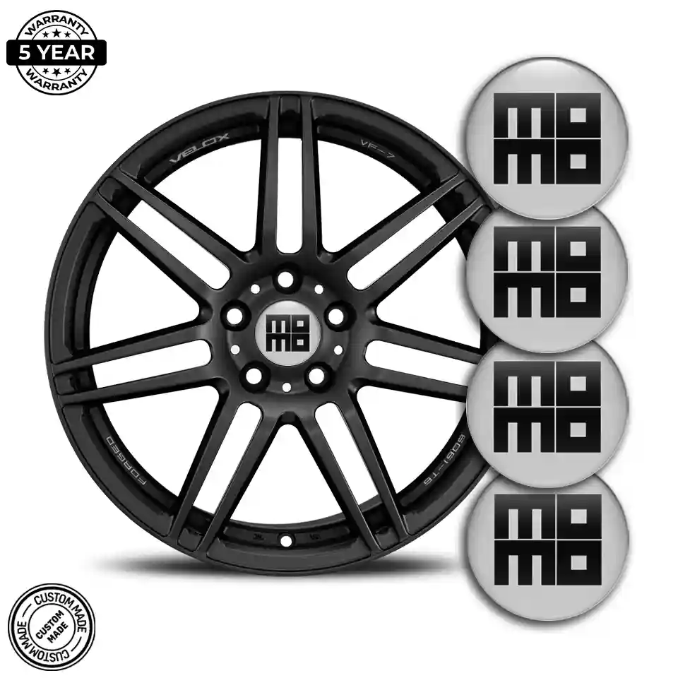 MOMO Logo Silicone Badge Self-Adhesive Sleek Style
