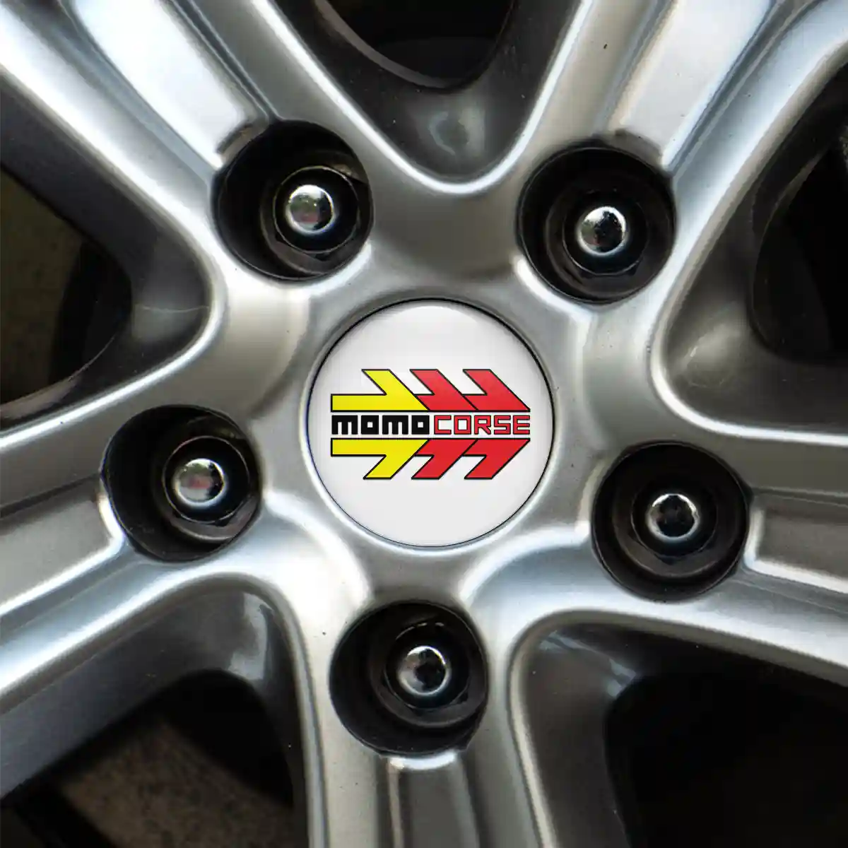 MOMO Logo Silicone Emblem Self-Adhesive Elite Finish