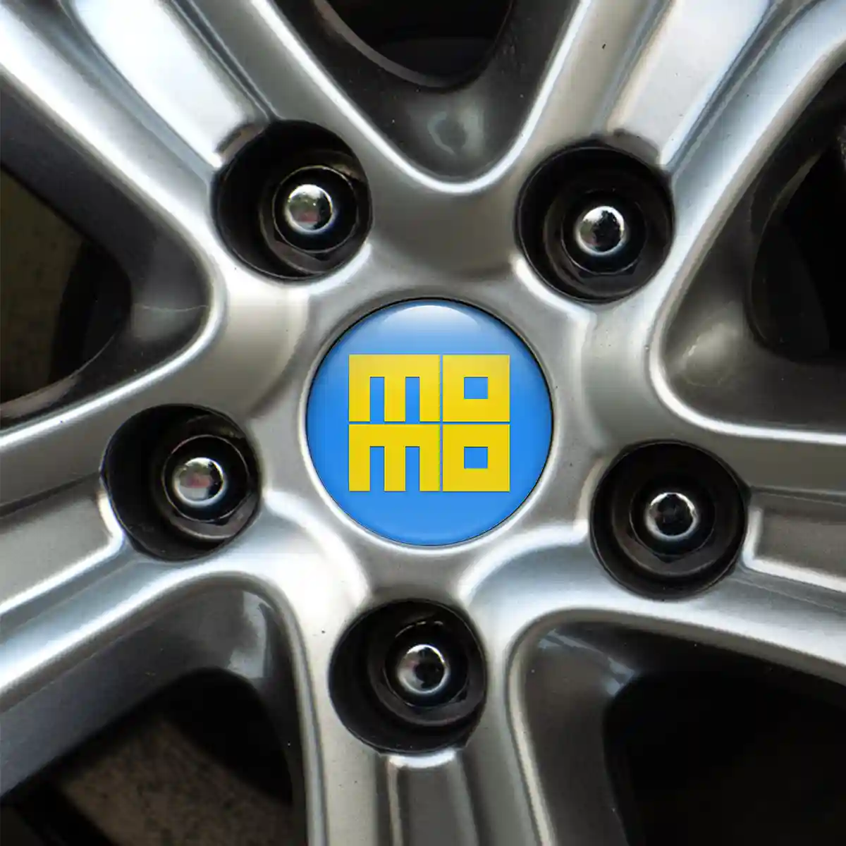 MOMO Logo Silicone Emblem Self-Adhesive Prime Quality