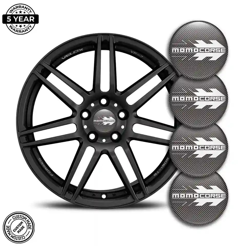 MOMO Logo Silicone Emblem Self-Adhesive Refined Design