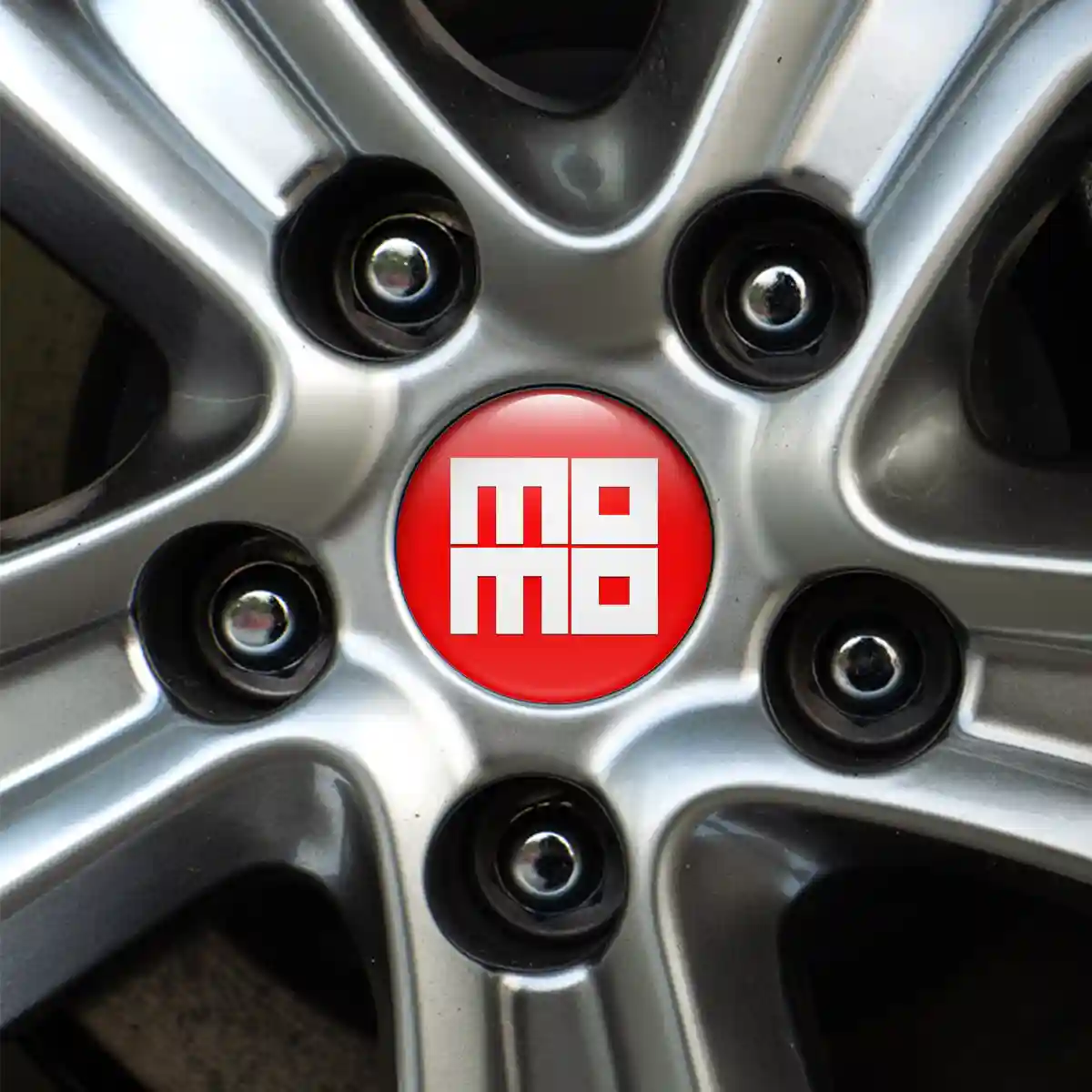 MOMO Logo Silicone Sticker Elite Finish