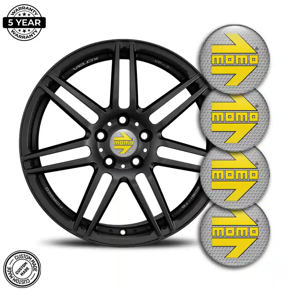 MOMO Logo Silicone Sticker Self-Adhesive Sleek Style