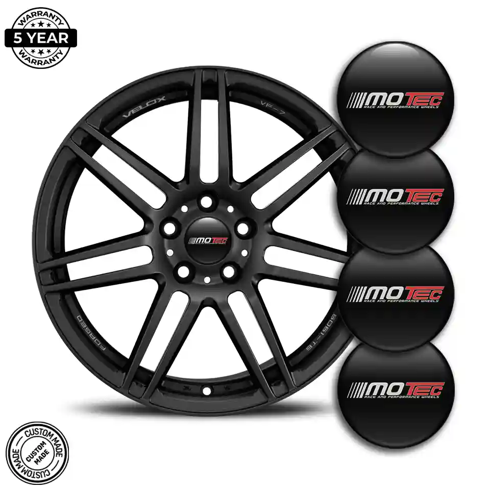 MoTeC Emblem Wheel Center Caps Sleek Style