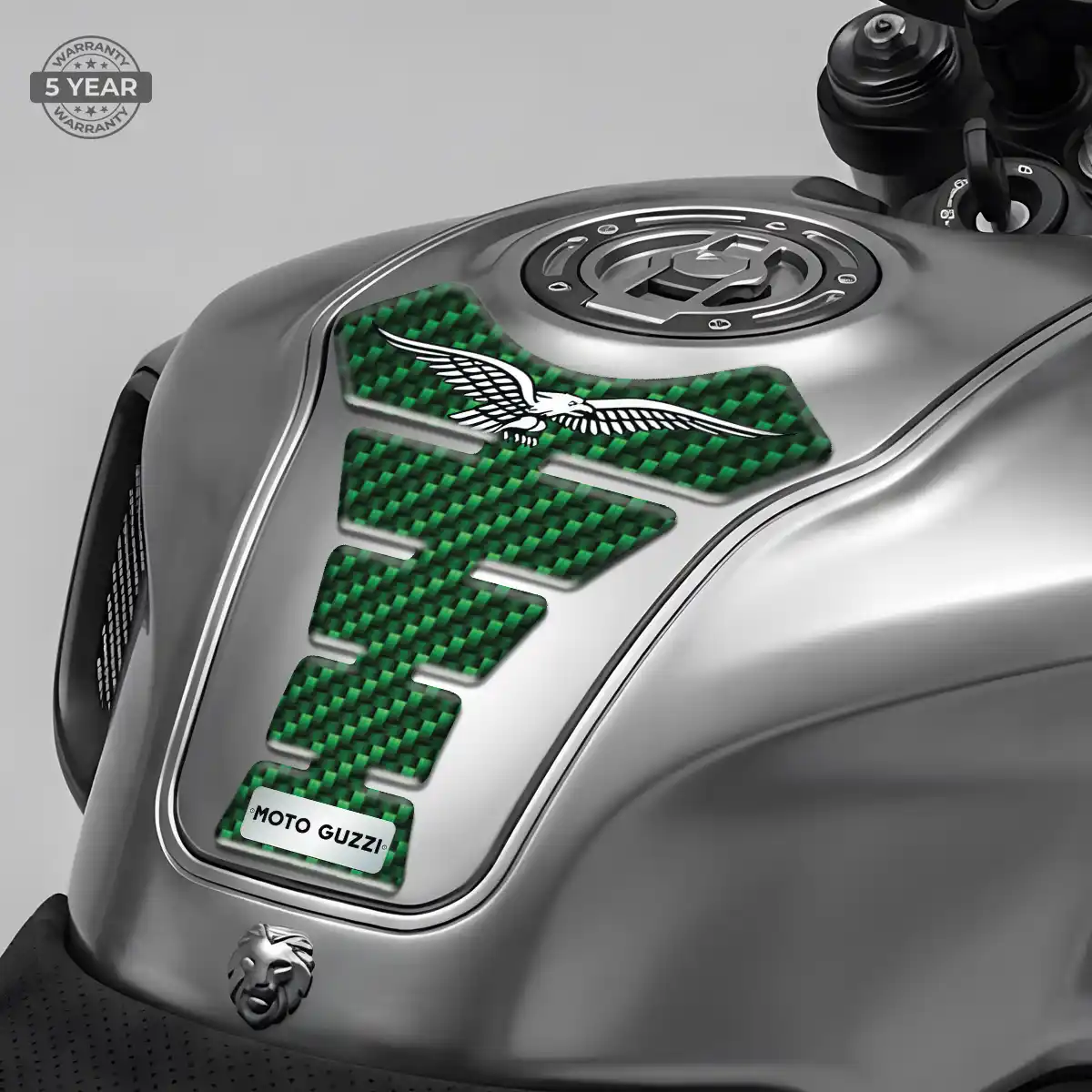 Moto Guzzi 3D Domed Tank Pad Elite Finish