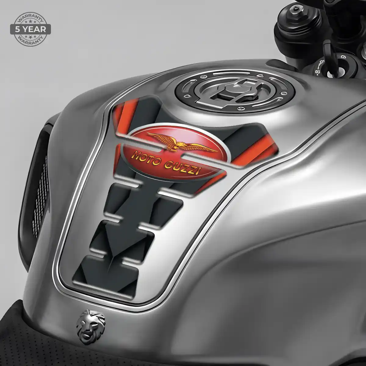 Moto Guzzi 3D Domed Tank Pad Refined Design