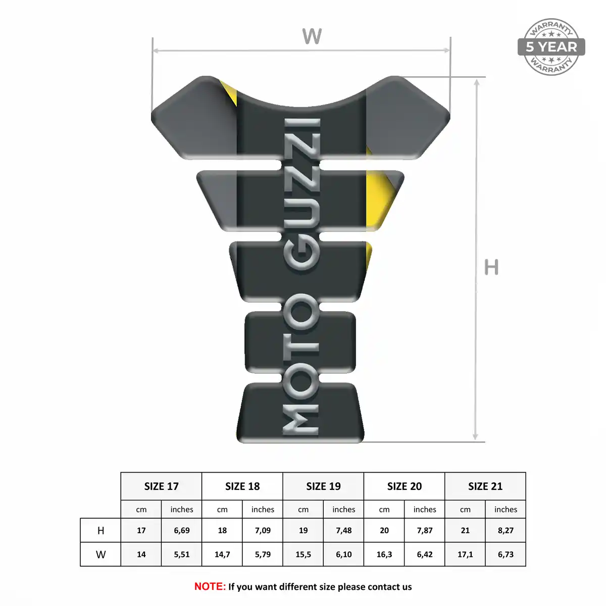 Moto Guzzi 3D Gel Tank Pad Elite Finish