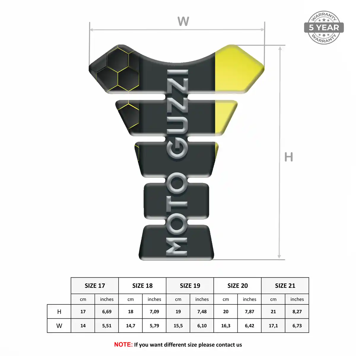 Moto Guzzi 3D Gel Tank Pad Sleek Style