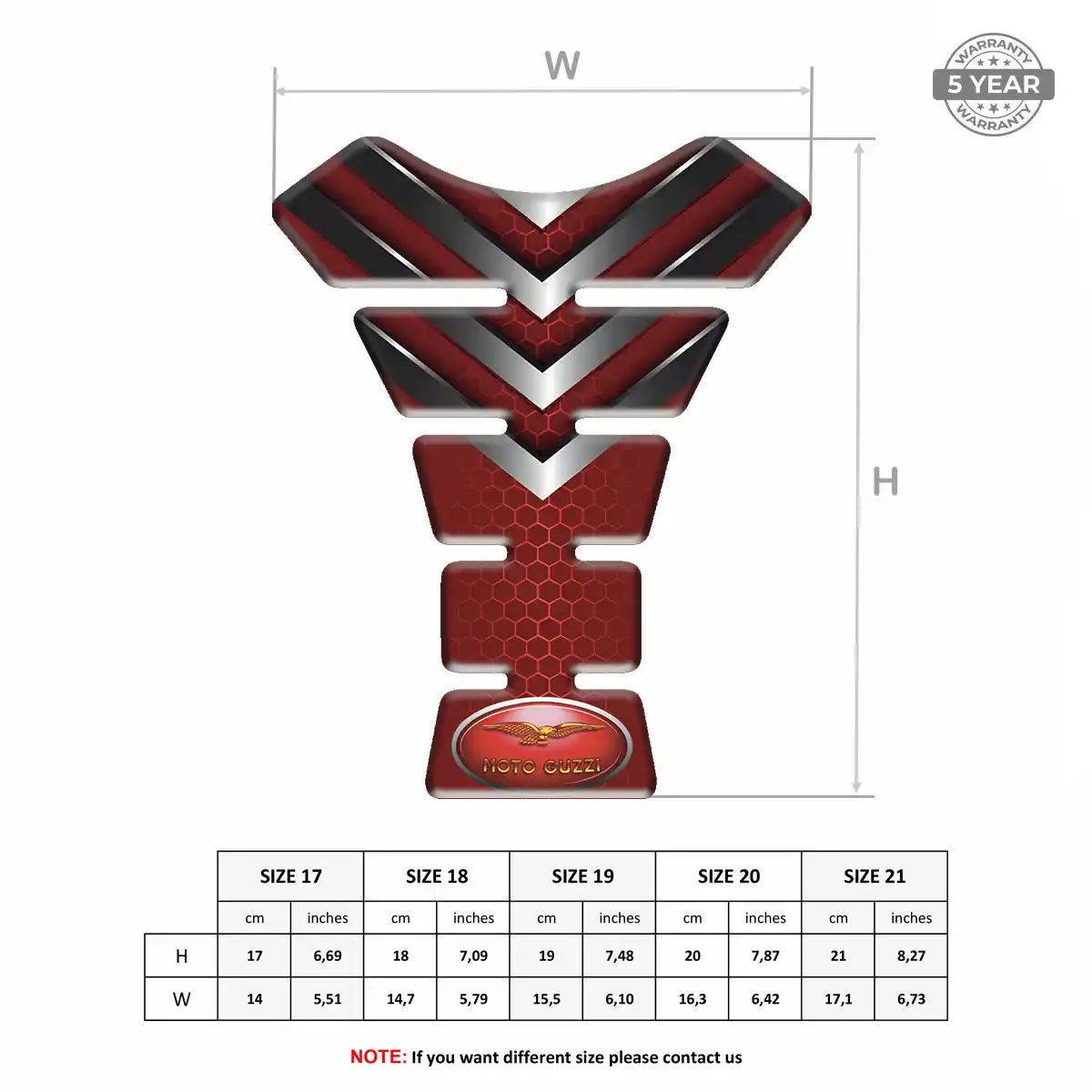 Moto Guzzi 3D Gel Tank Pad Superior Craft