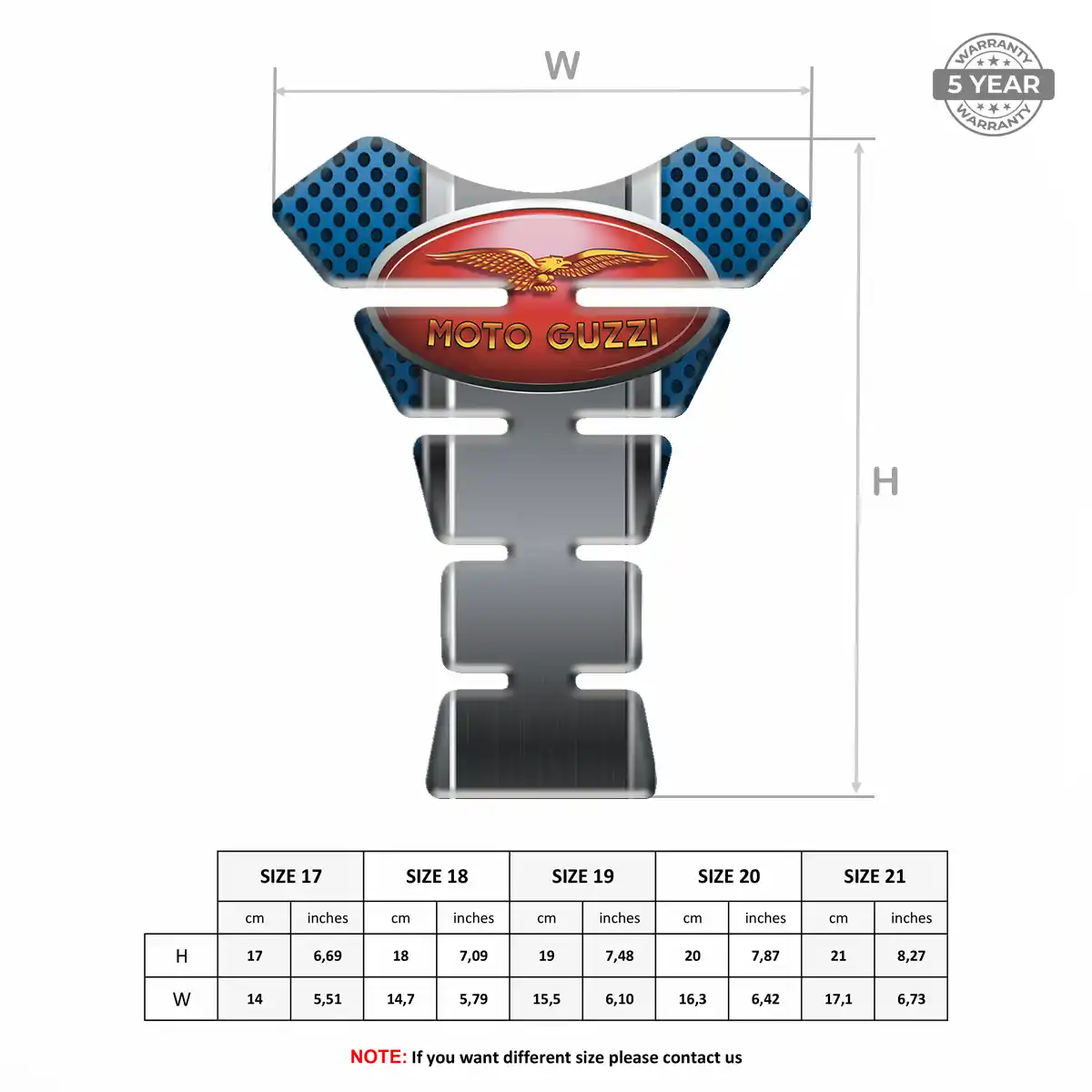 Moto Guzzi 3D Tank Pad Elite Finish