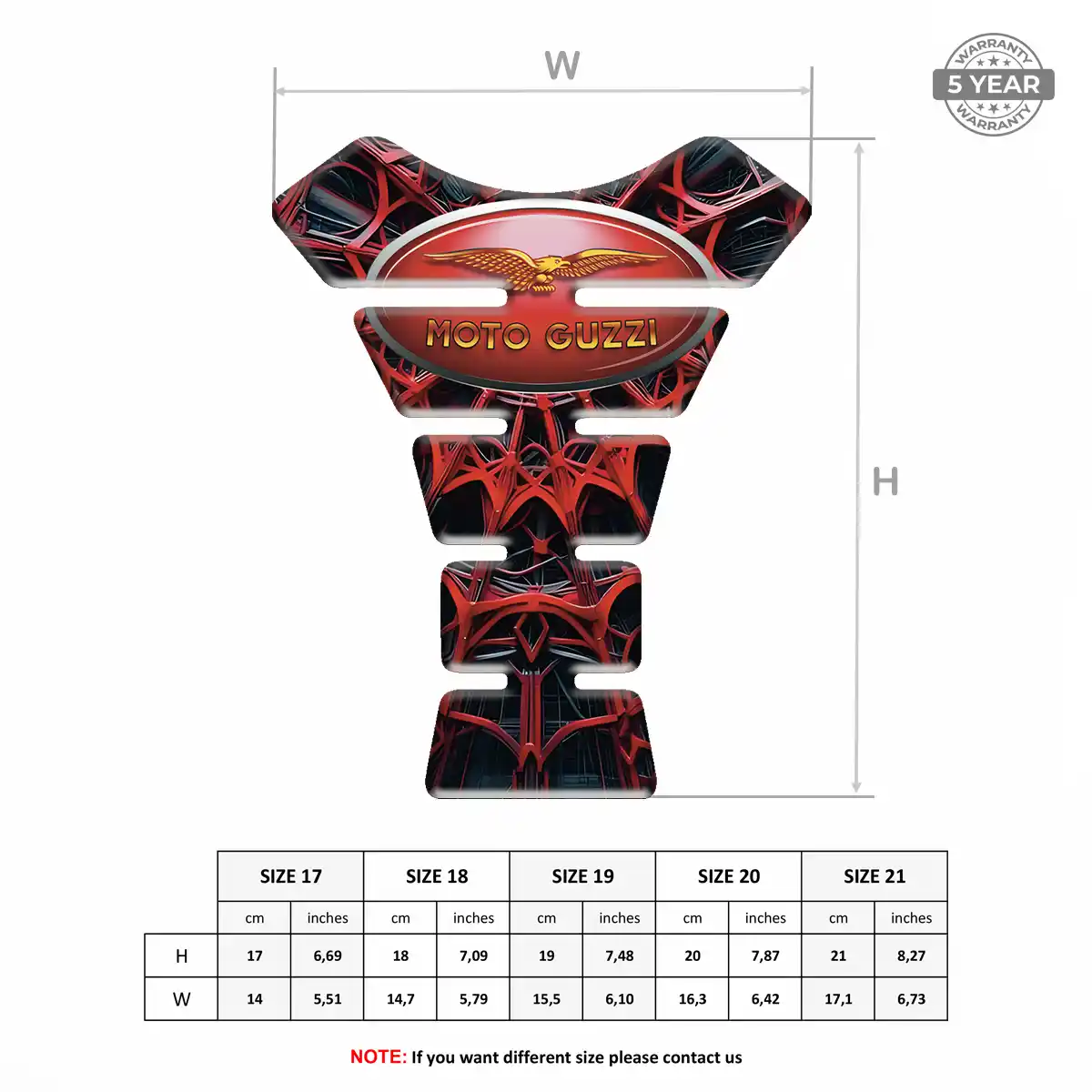 Moto Guzzi 3D Tank Pad Prime Quality