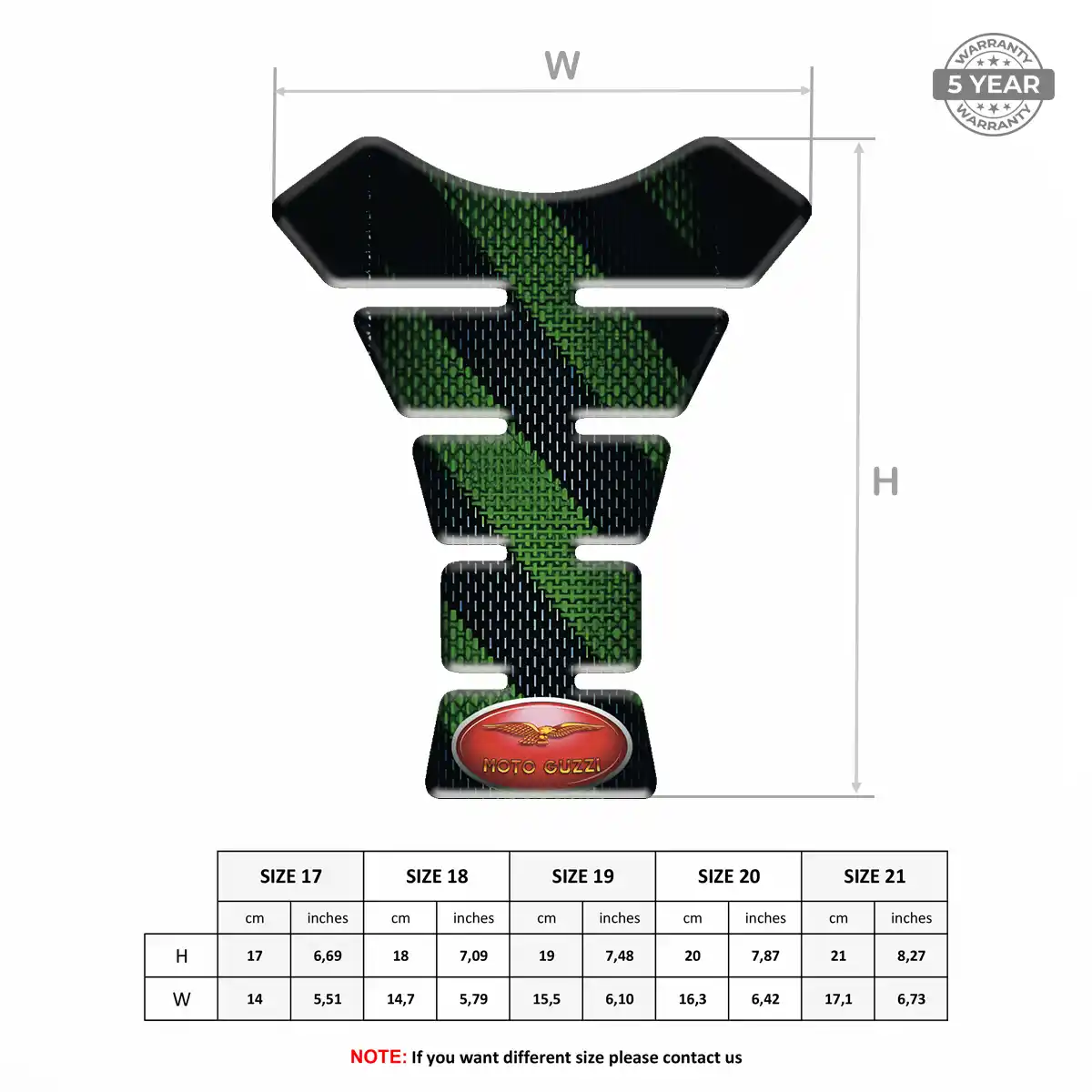 Moto Guzzi Domed Tank Pad Superior Craft